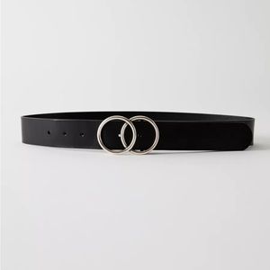 Aritzia double ring jean belt in silver